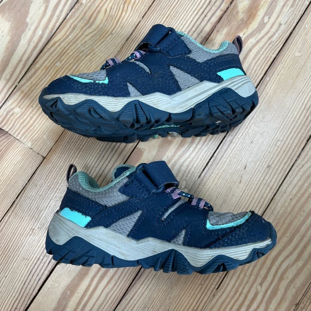 Merrell Trail Quest Jr Navy Teal Hiking Sneakers toddler outdoor Kids Size 7.5W